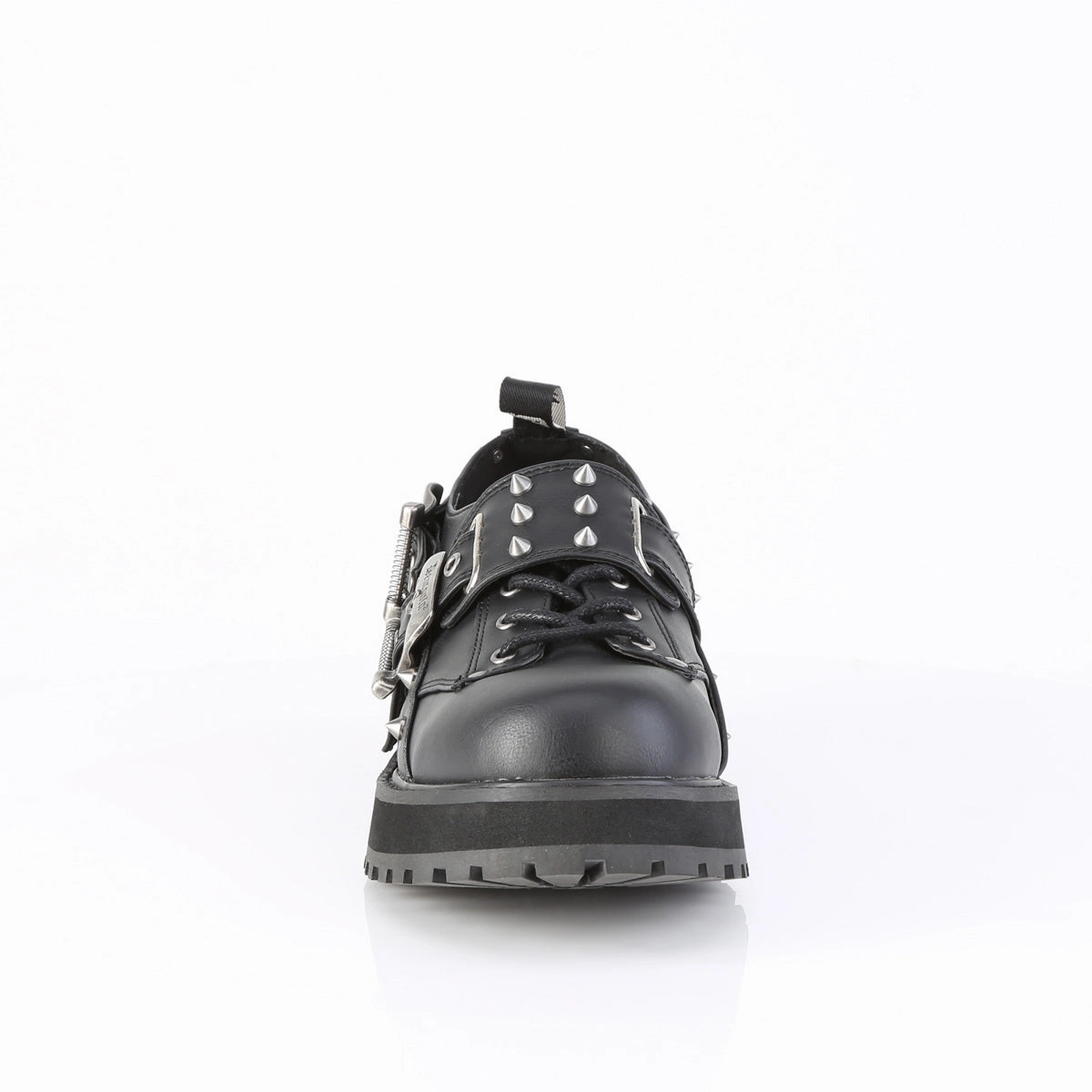 1 Inch Platform VALOR-38 Black Vegan Leather