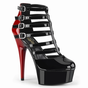 6 Inch Heel DELIGHT-695 Black Red
