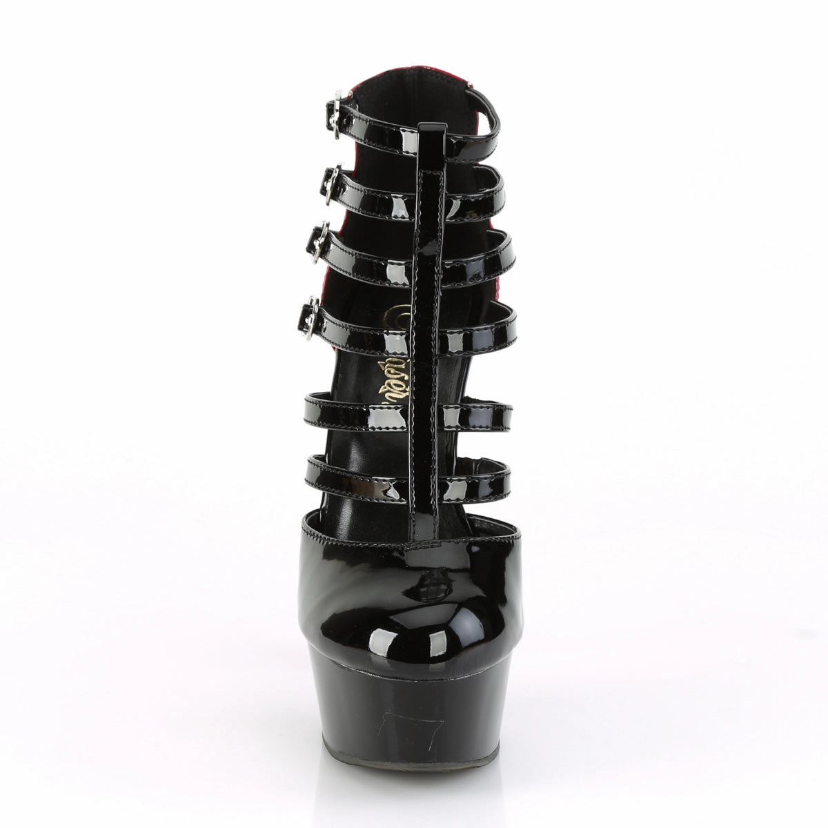 6 Inch Heel DELIGHT-695 Black Red