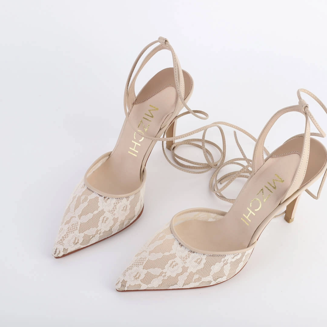 *UK size 2 - DIANE - ivory, 9cm heels