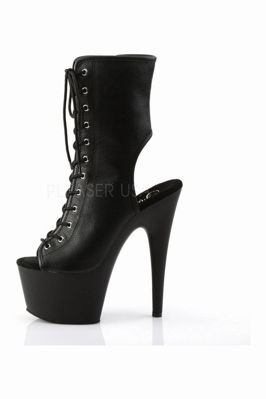 ADORE-1016 Platform Boot  | Black Faux Leather