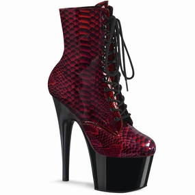 ADORE-1020SP  Red Snake Print Patent/Black