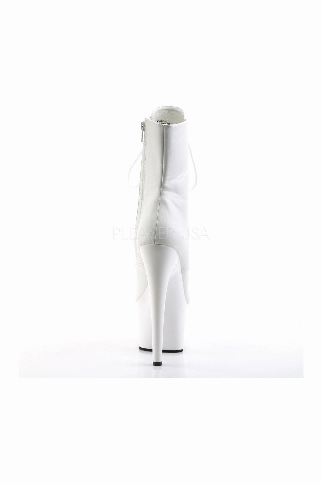 ADORE-1021 Platform Boot  | White Faux Leather