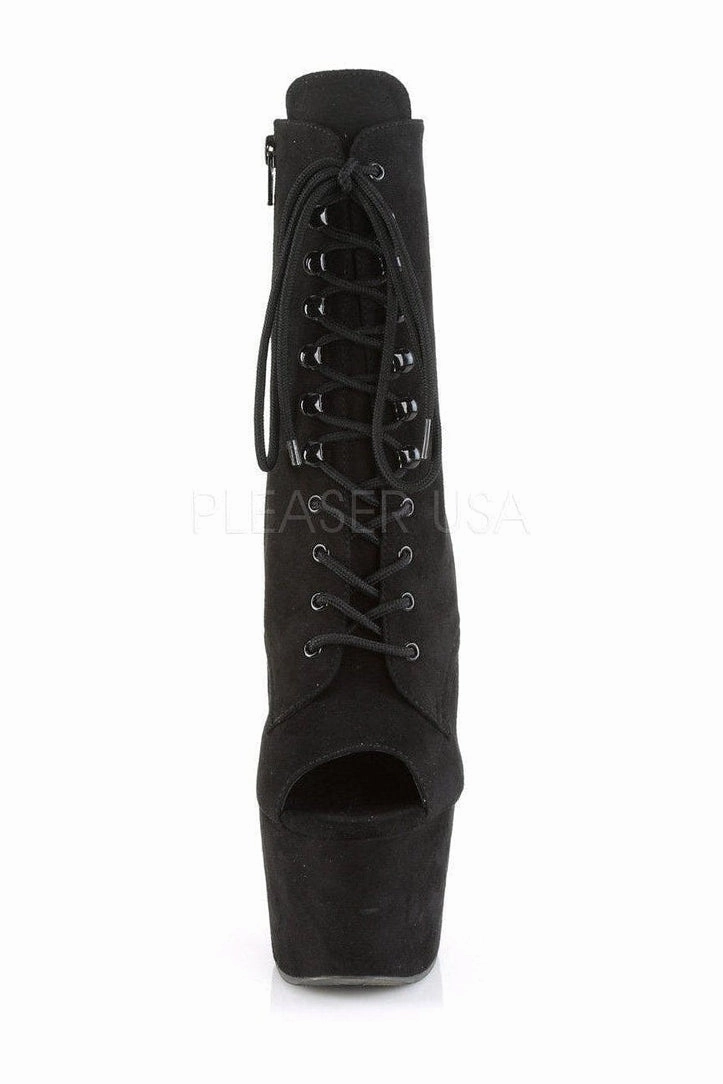 ADORE-1021FS Platform Ankle Boot | Black Faux Leather