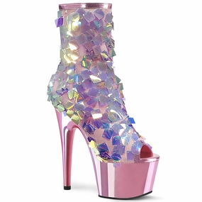 ADORE-1031SSQ  Iridescent Opal Sequin-Baby Pink Met Pu/Baby Pink Chrome