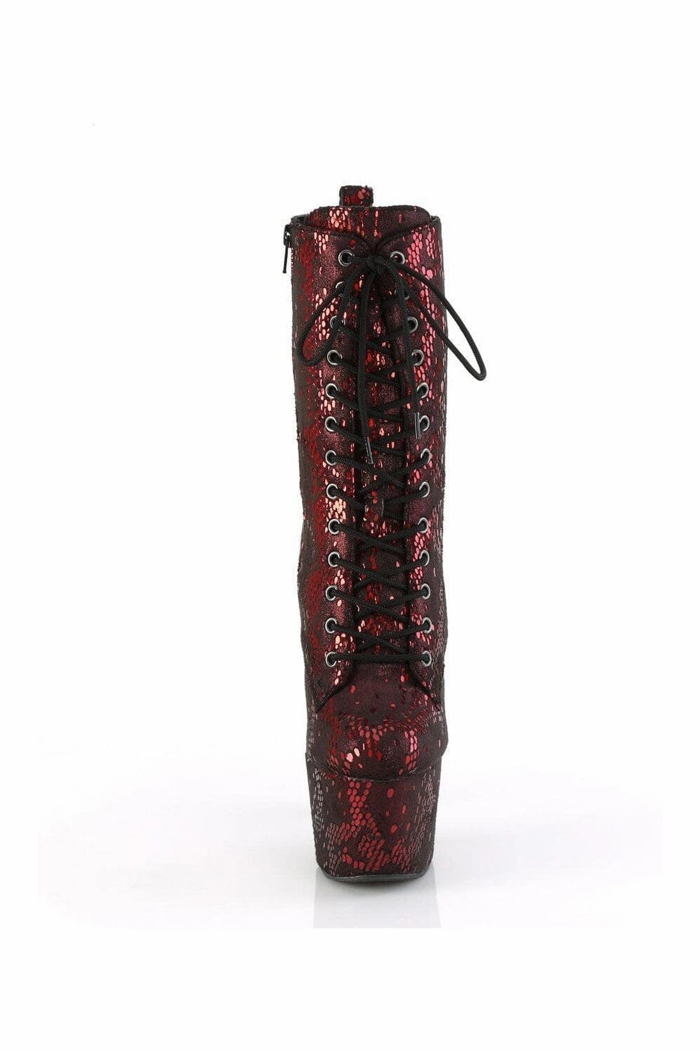 ADORE-1040SPF Red Snake Print Ankle Boot