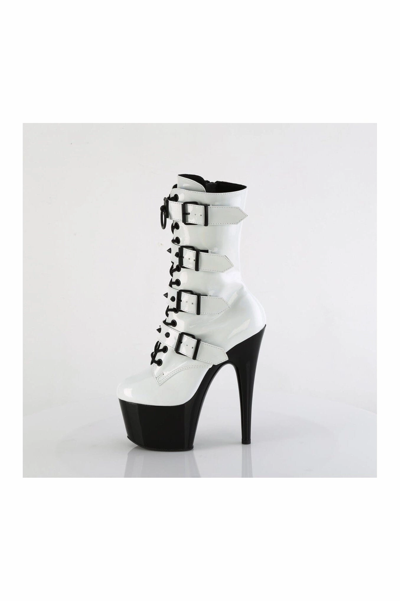 ADORE-1046TT White Patent Ankle Boot