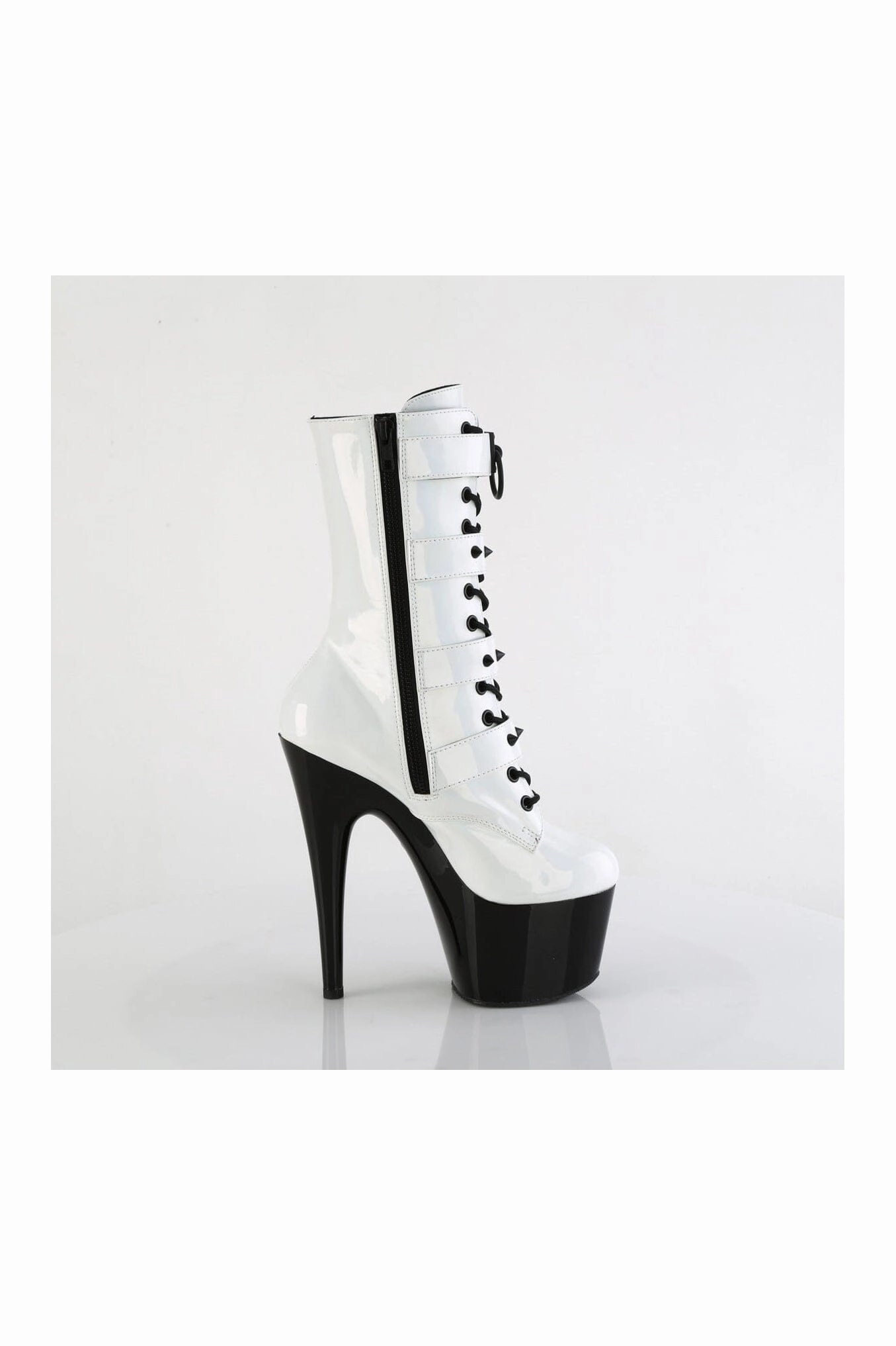 ADORE-1046TT White Patent Ankle Boot
