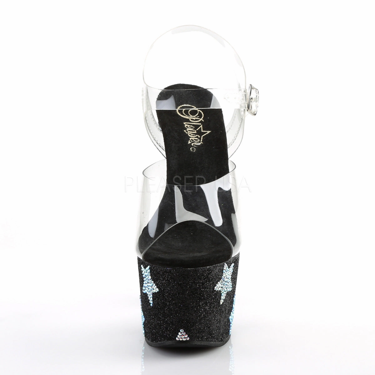 ADORE-708STAR  Clear/Black Glitter-ABRS