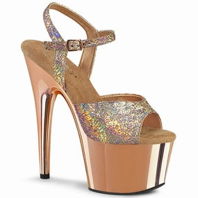 ADORE-709HM  Rose Gold Holo Metallic Pu/Rose Gold Chrome