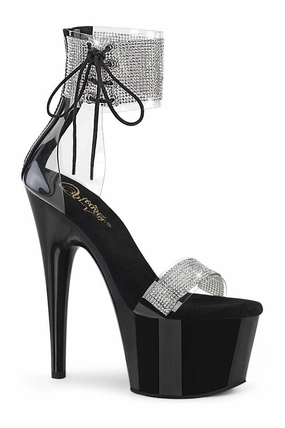 ADORE-727RS Exotic Sandal | Black Vinyl