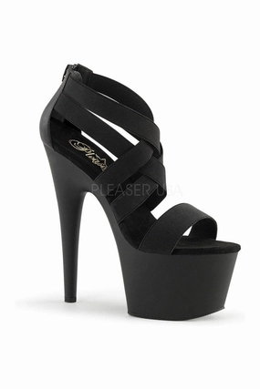 ADORE-769 Platform Sandal  | Black elastic