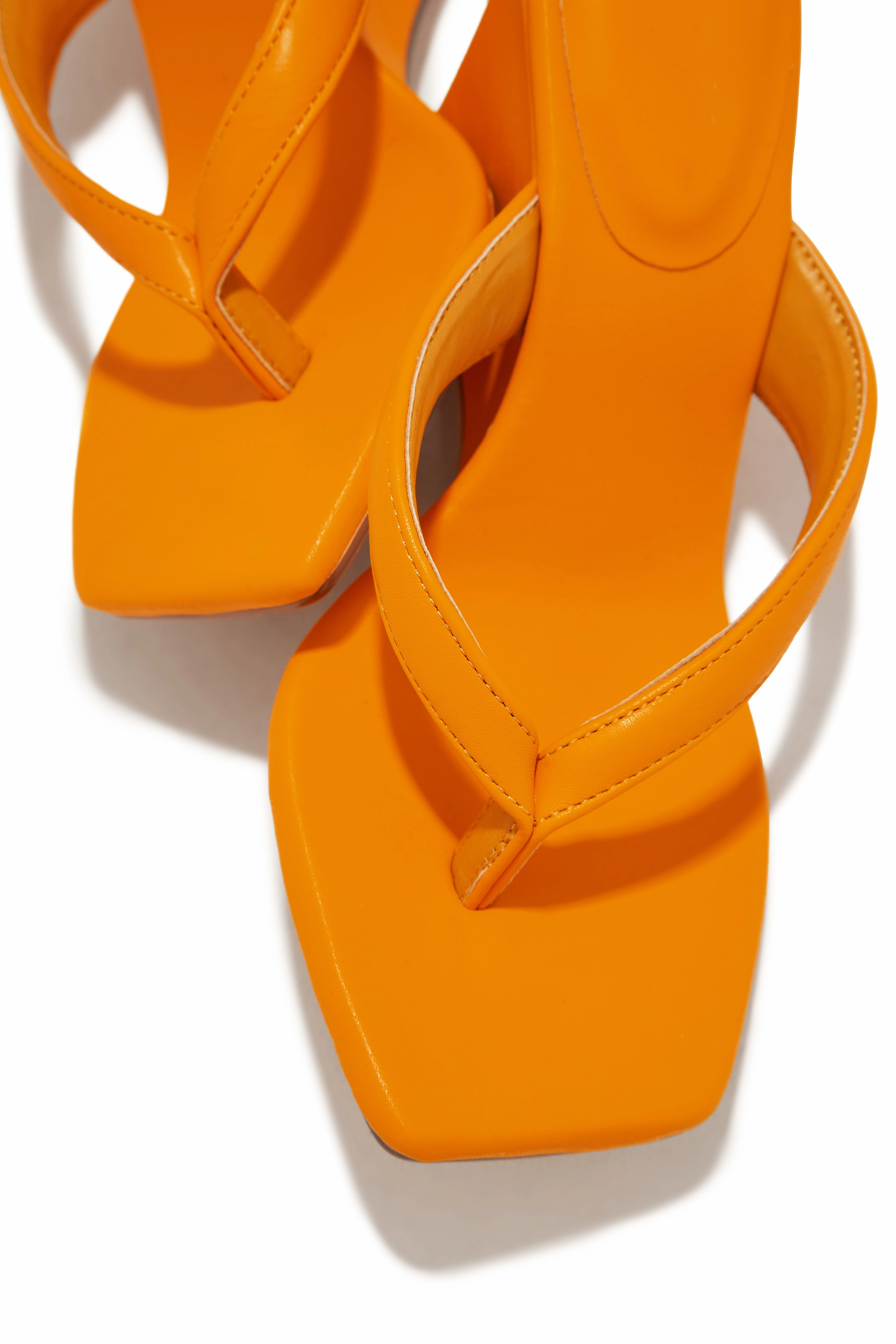 Alena Wedge Heel Mules - Orange