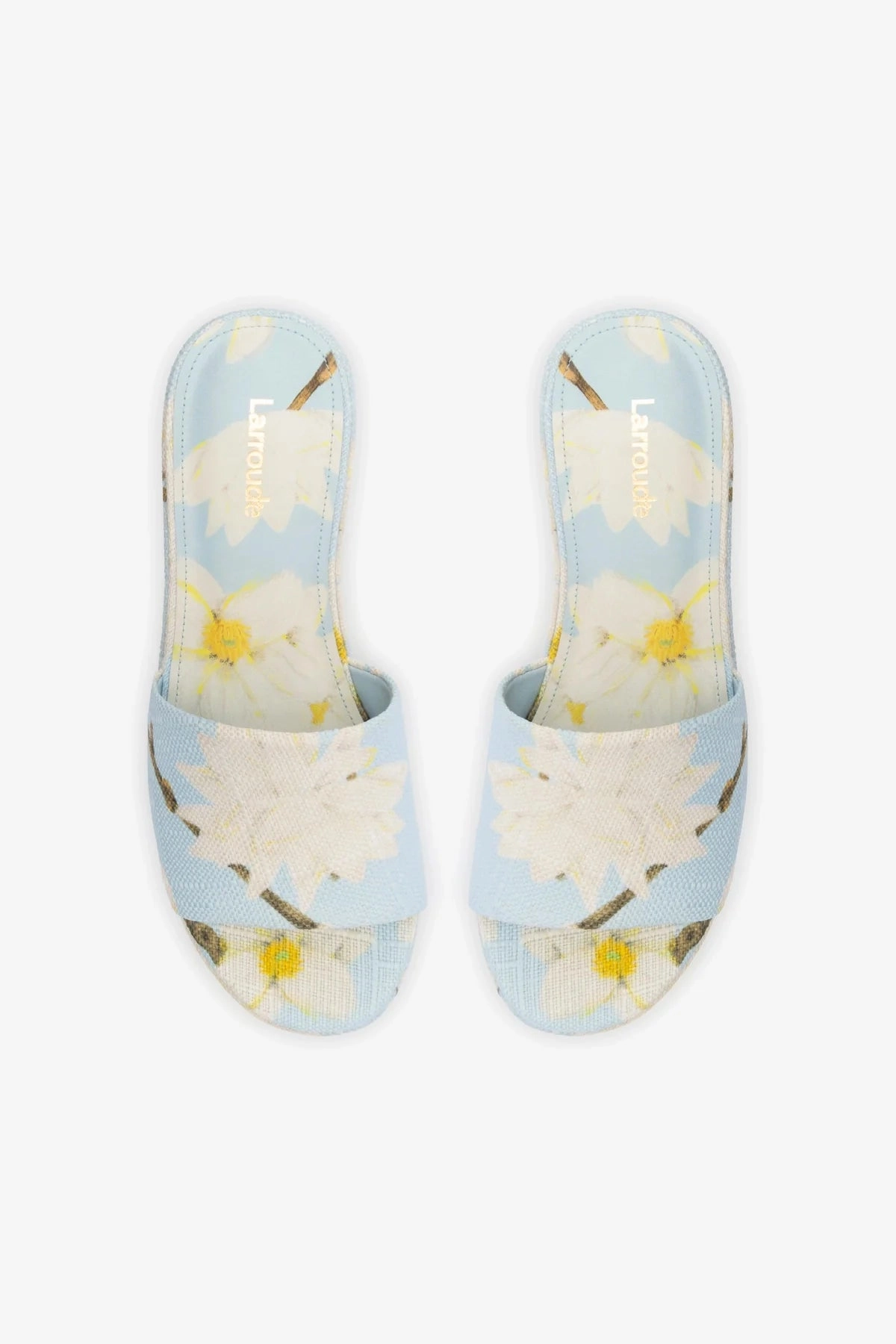 Alex Flatform Mule In Maya Printed Raffia