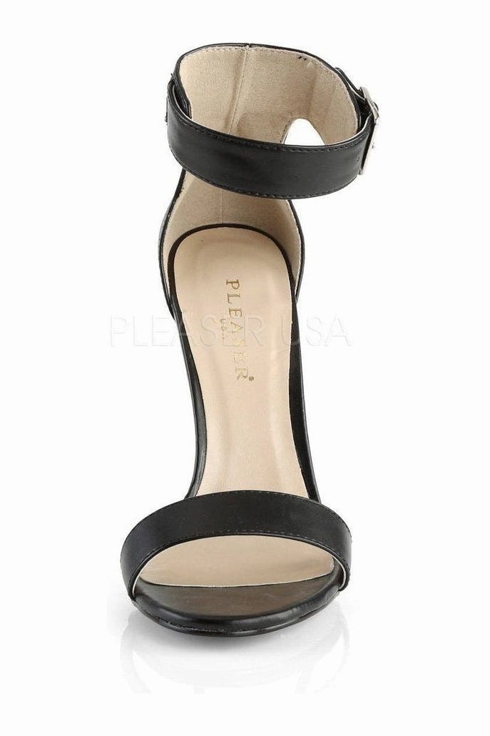 AMUSE-10 Sandal  | Black Faux Leather