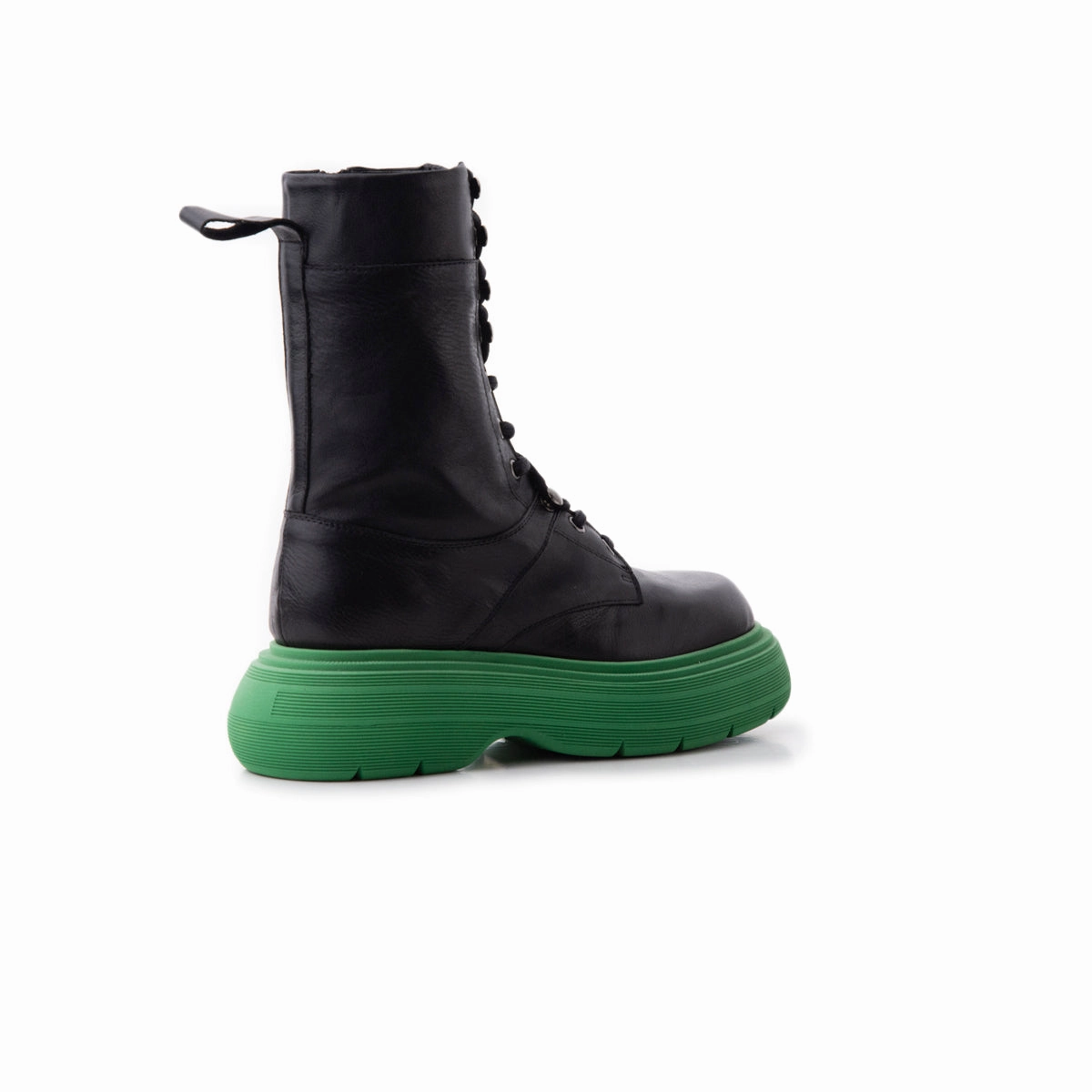 Armstrong Black Leather/Green Sole