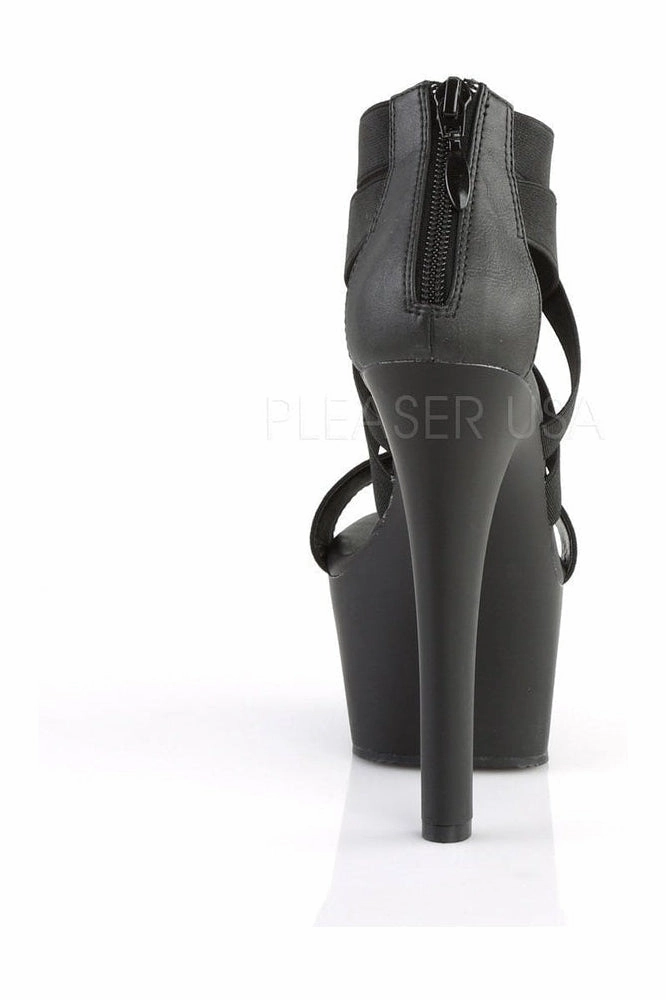 ASPIRE-669 Platform Sandal  | Black elastic