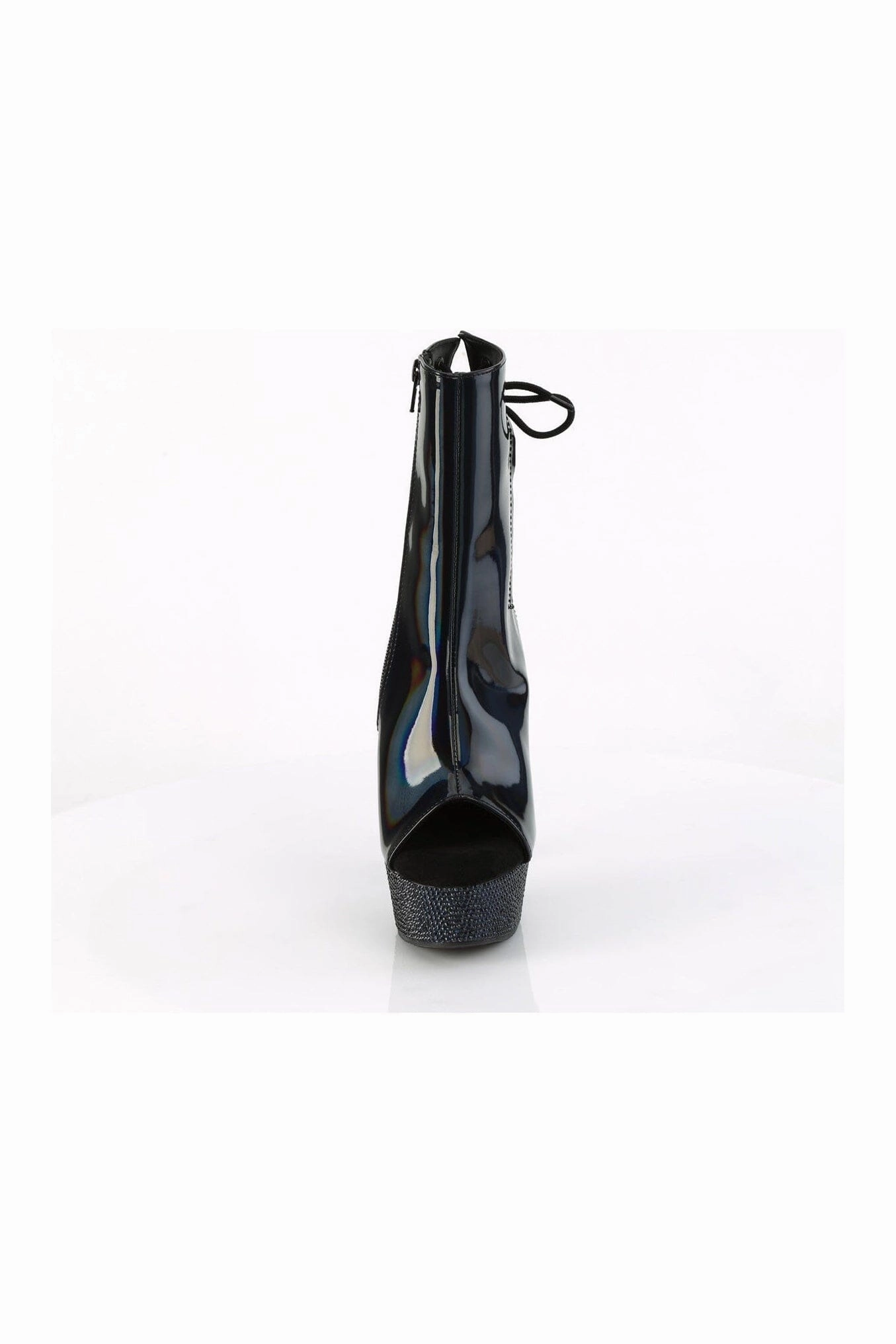 BEJEWELED-1018DM-6 Black Patent Ankle Boot
