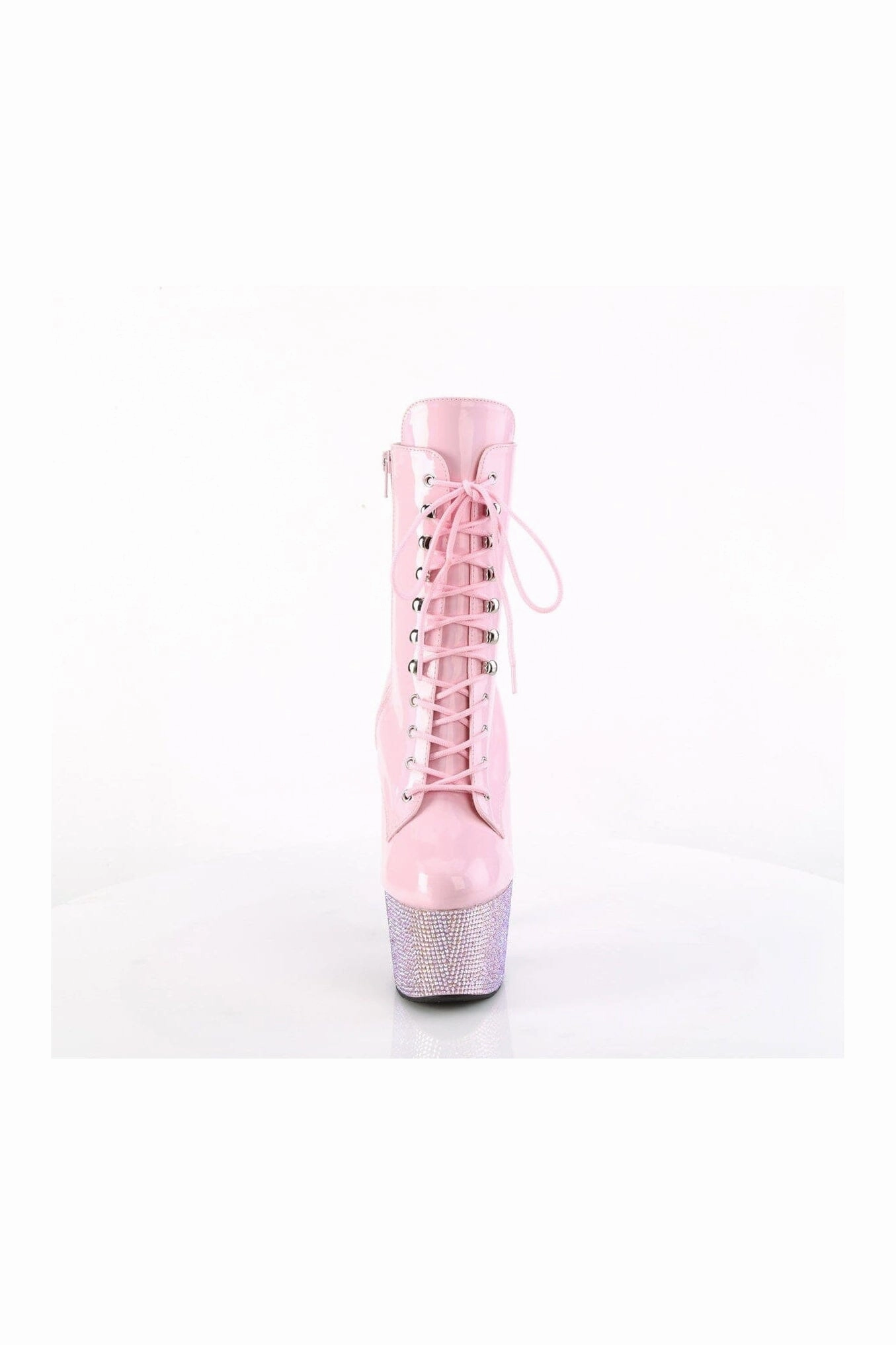 BEJEWELED-1020-7 Pink Patent Ankle Boot