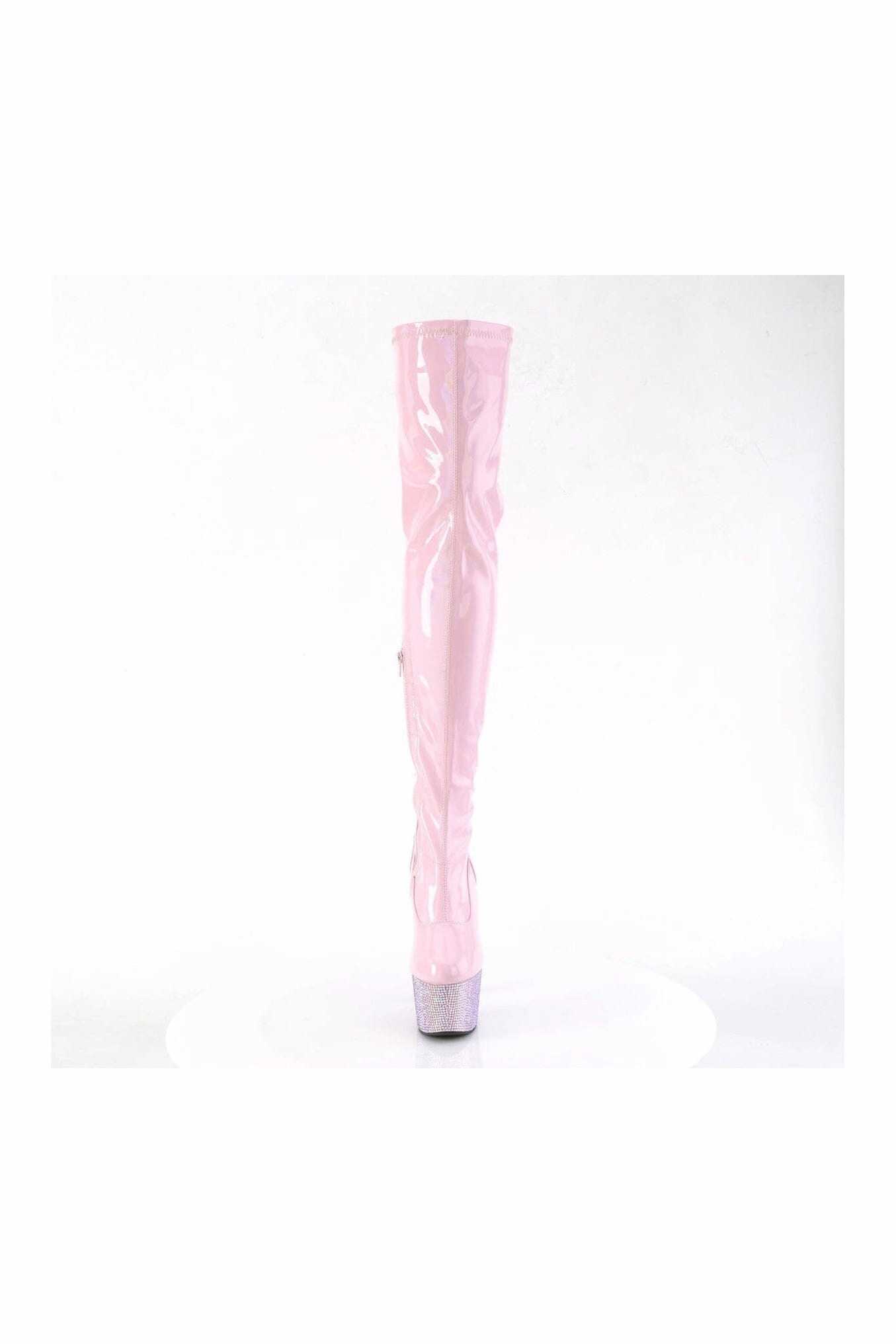 BEJEWELED-3000-7 Pink Patent Thigh Boot