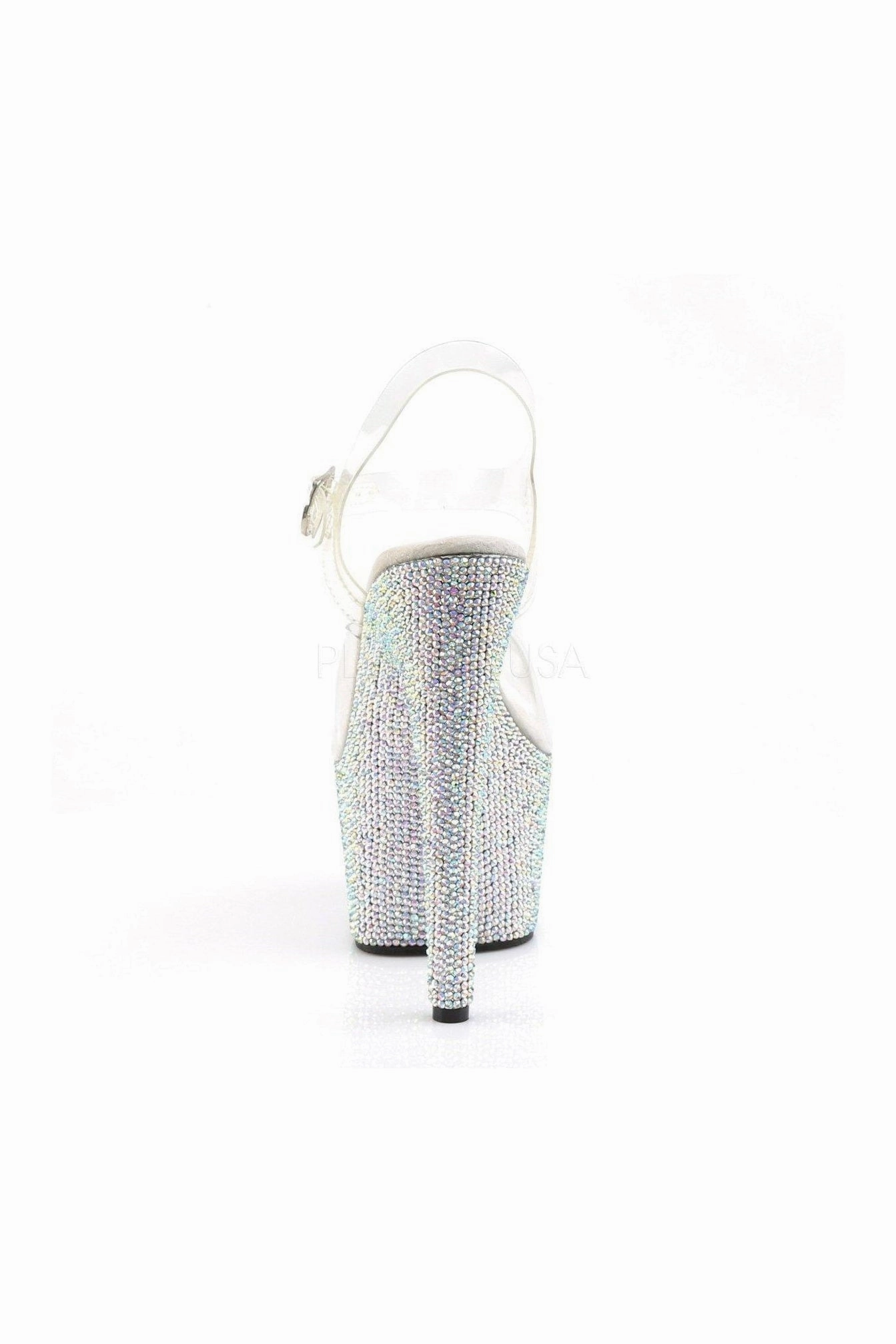 BEJEWELED-708DM Platform Sandal  | Clear Vinyl