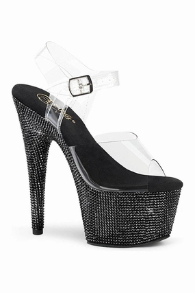 BEJEWELED-708DM Sandal | Clear Vinyl