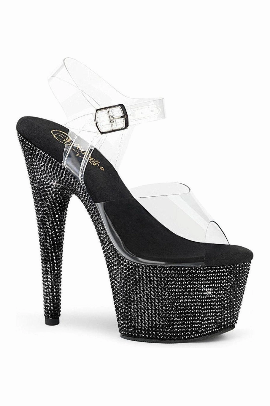 BEJEWELED-708DM Sandal | Clear Vinyl