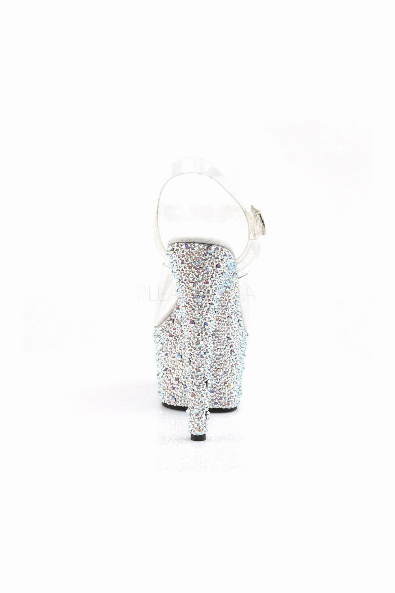 BEJEWELED-708MS Platform Sandal  | Clear Vinyl