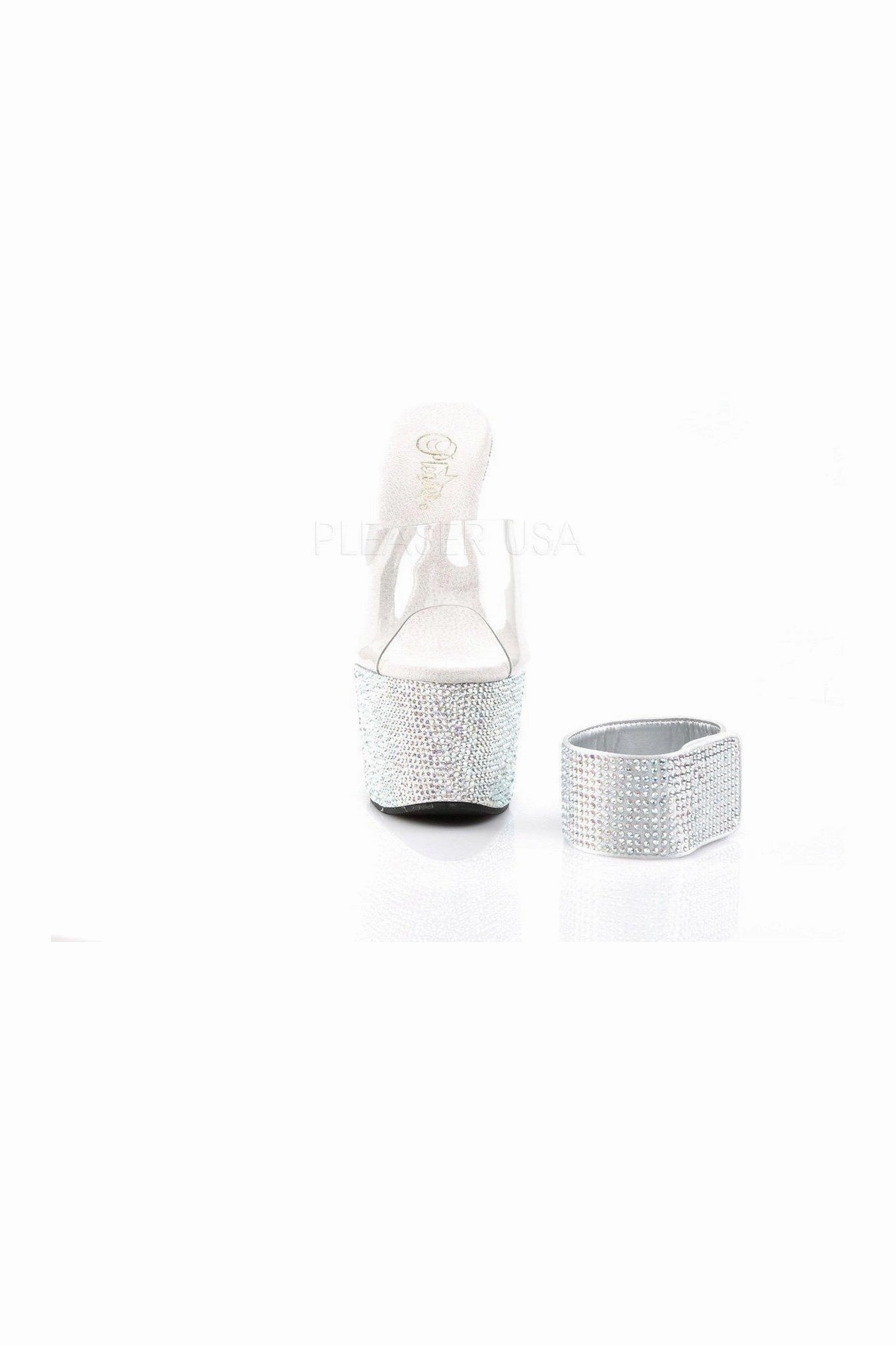 BEJEWELED-712RS Platform Sandal  | Clear Vinyl