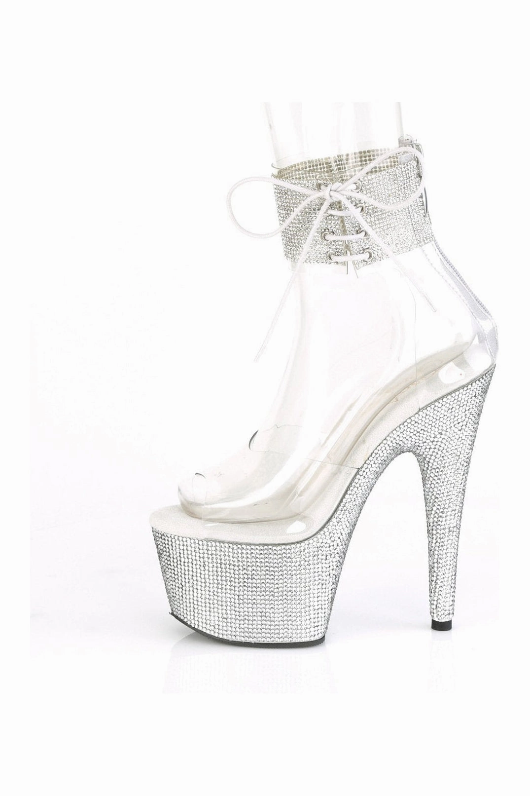 BEJEWELED-724RS Exotic Sandal | Clear Vinyl
