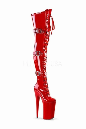 BEYOND-3028 Platform Boot  | Red Patent
