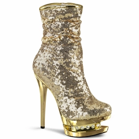 BLONDIE-R-1009  Gold Sequins/Gold Chrome