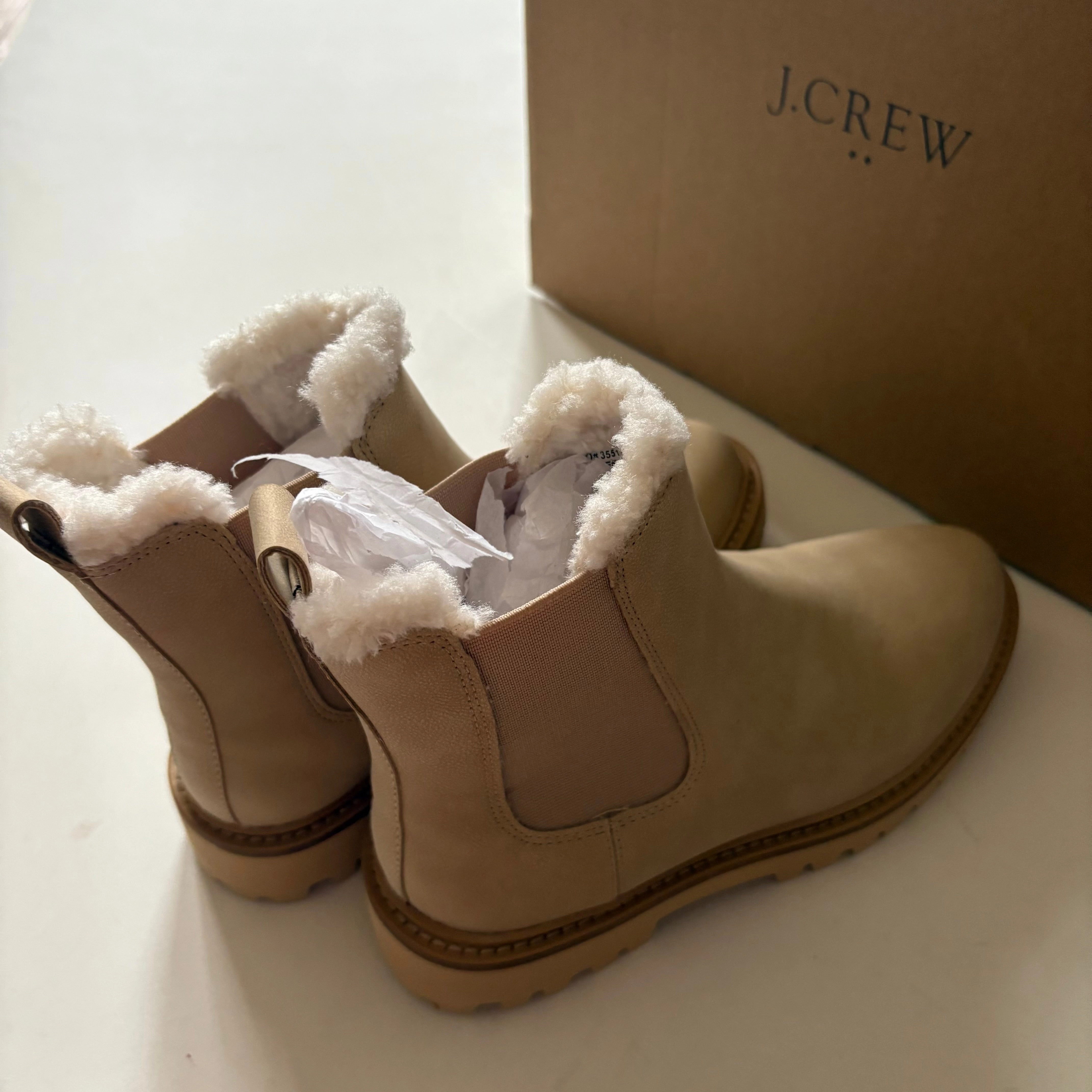 Boots Ankle Flats By J. Crew In Cream, Size: 6