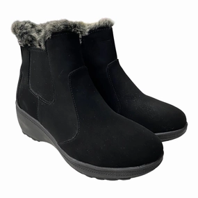 BOOTS ANKLE FLATS by KHOMBU In BLACK, Size: 9