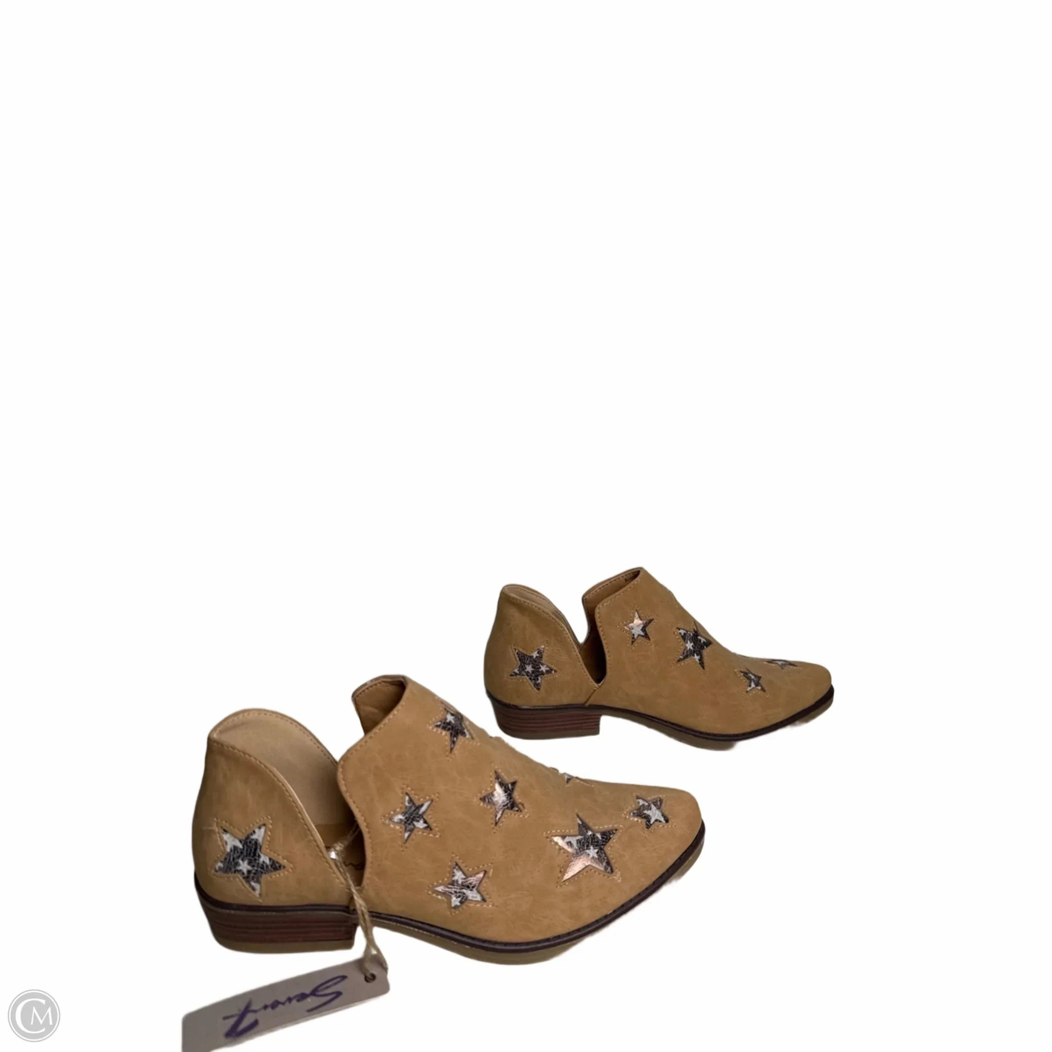 Boots Ankle Flats By Seven 7 In Tan, Size: 9