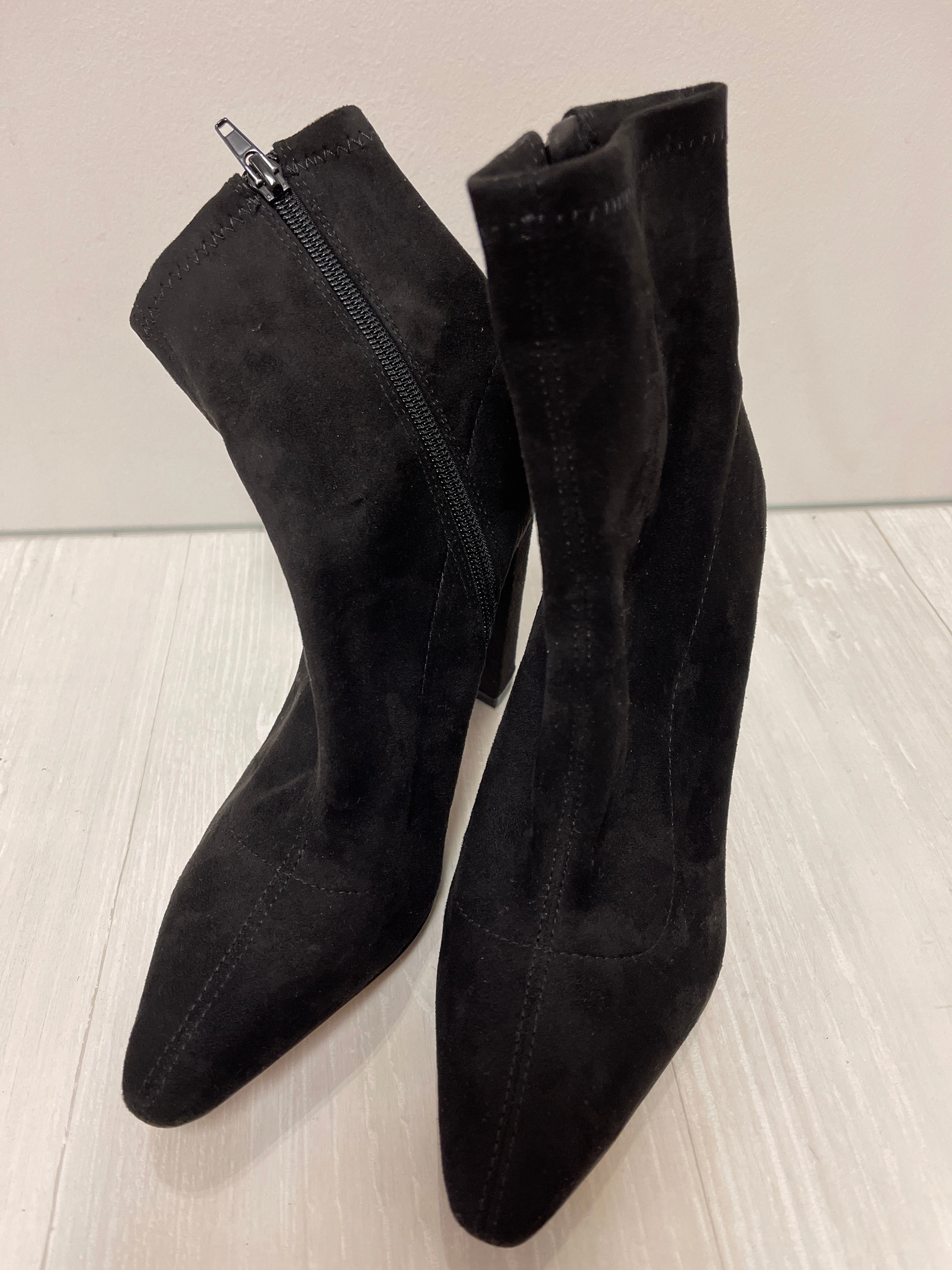 Boots Ankle Heels By Aldo In Black, Size: 7.5