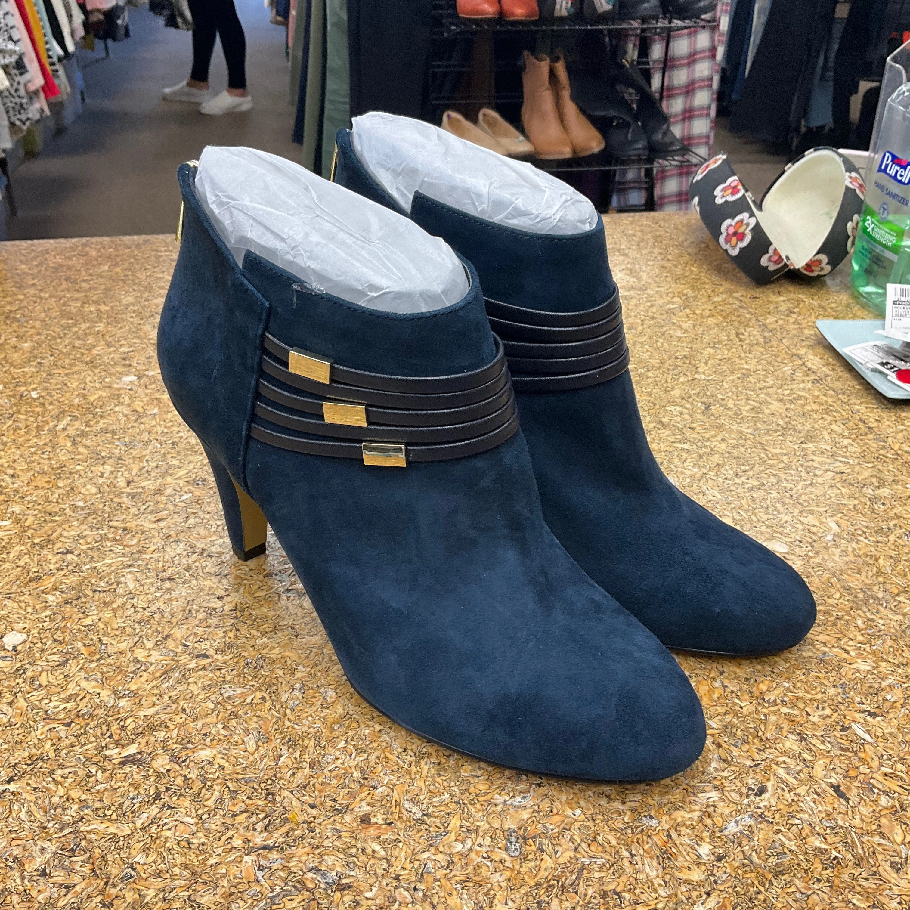 Boots Ankle Heels By Bella vita In Blue, Size: 9
