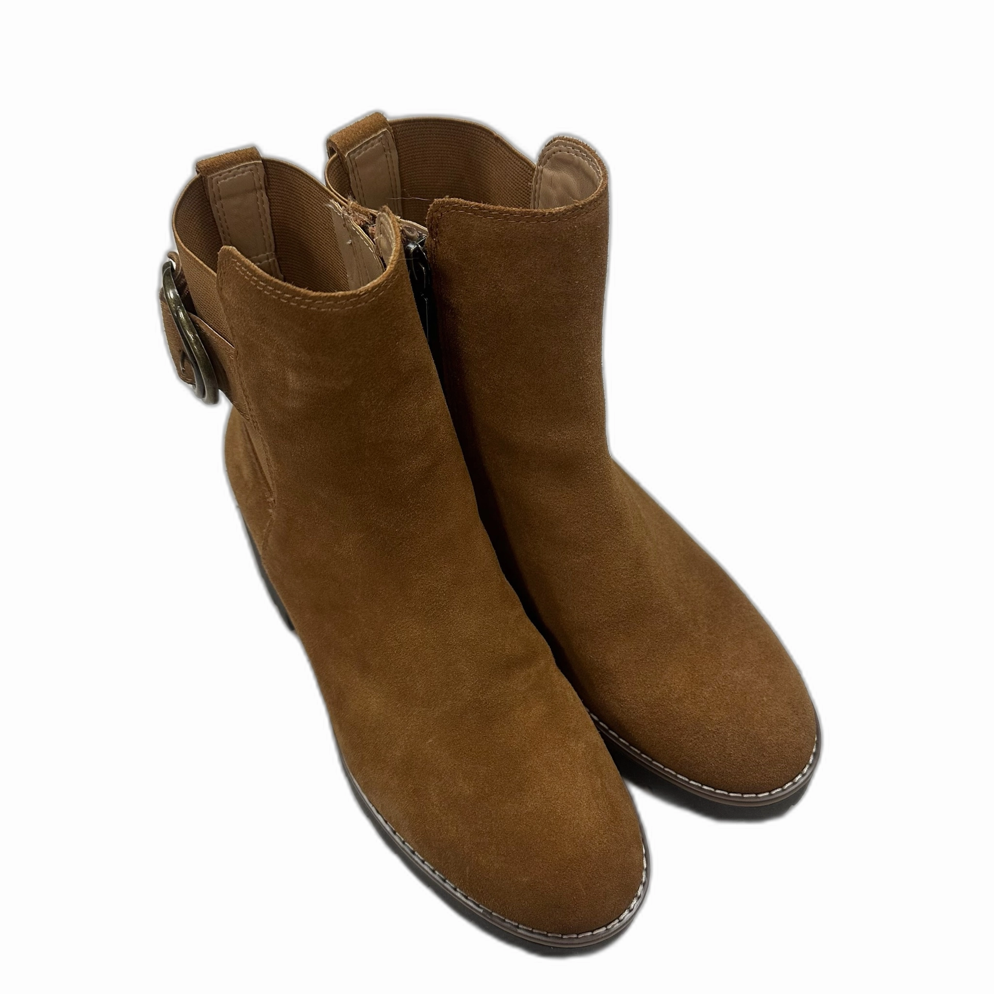Boots Ankle Heels By Blondo In Brown, Size: 8