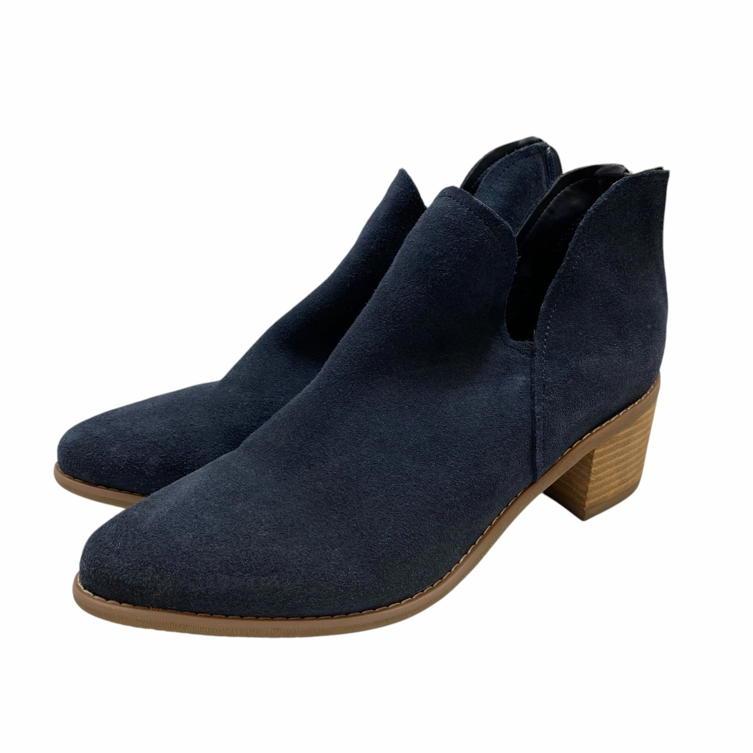 Boots Ankle Heels By Blondo In Navy, Size: 9.5