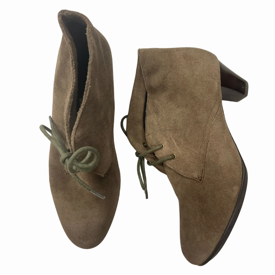 Boots Ankle Heels By Clothes Mentor In Beige, Size: 6.5