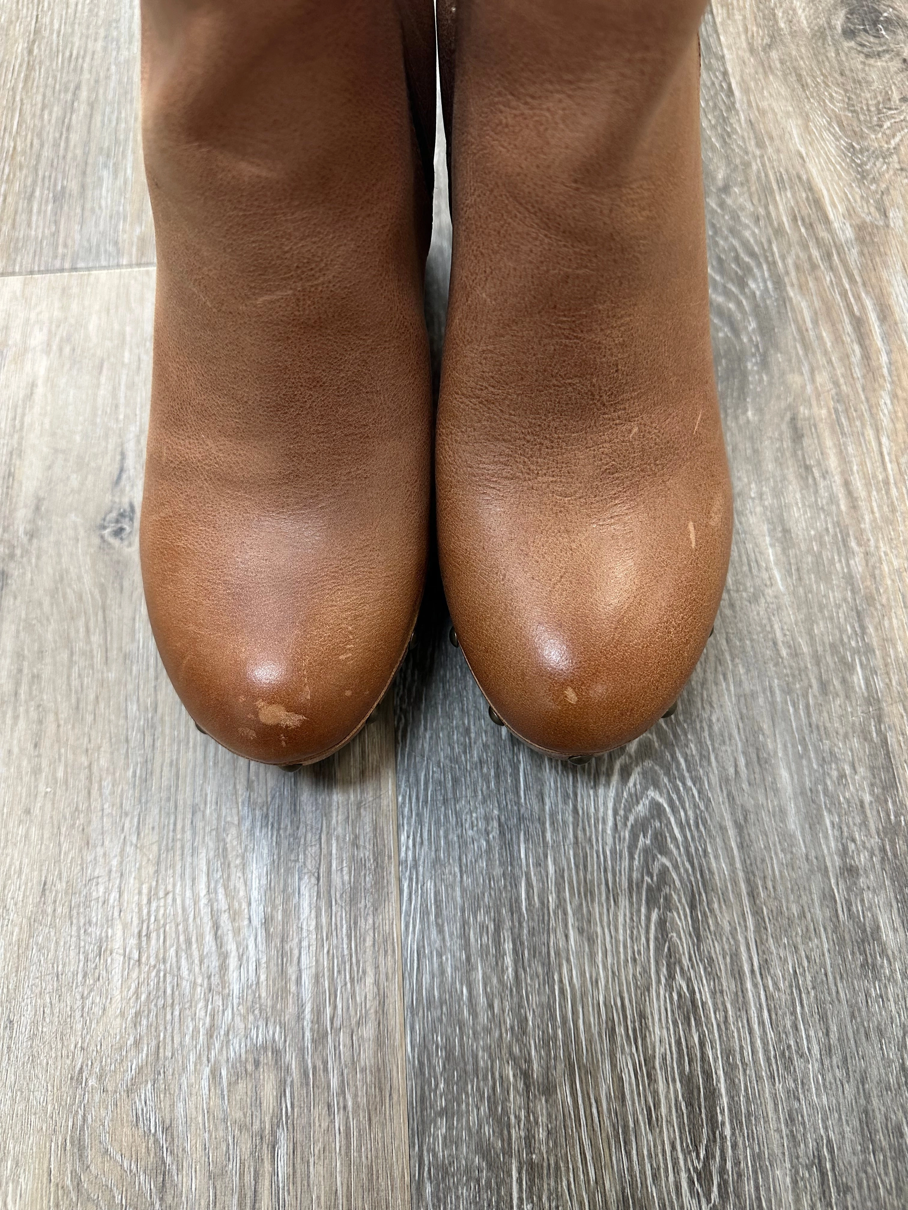 Boots Ankle Heels By Kork Ease In Tan, Size: 7.5