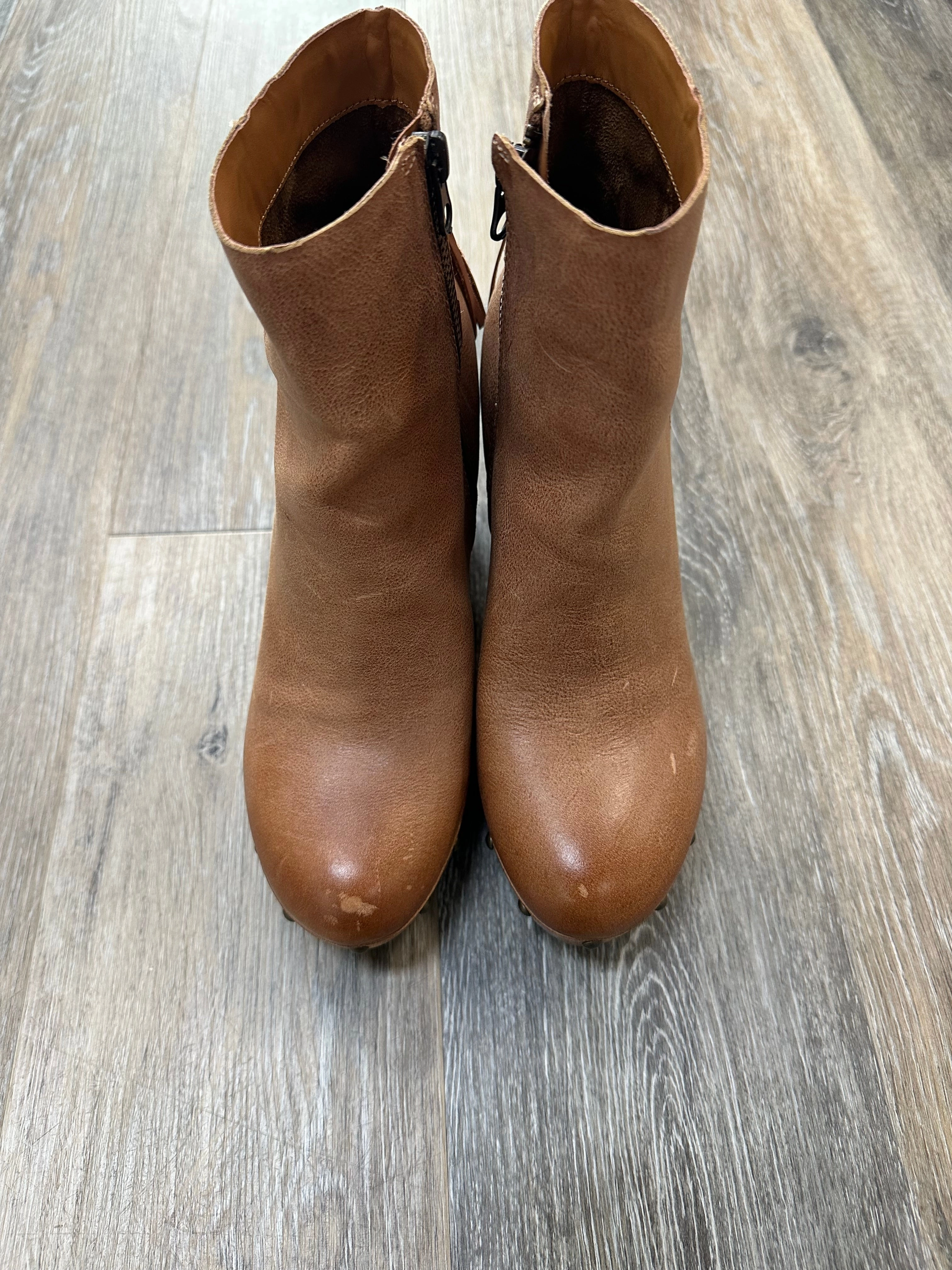Boots Ankle Heels By Kork Ease In Tan, Size: 7.5