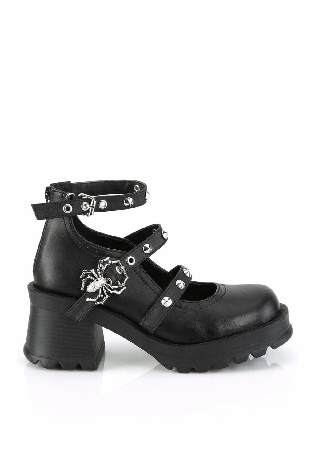 BRATTY-30 Black Vegan Leather Ankle Shoe