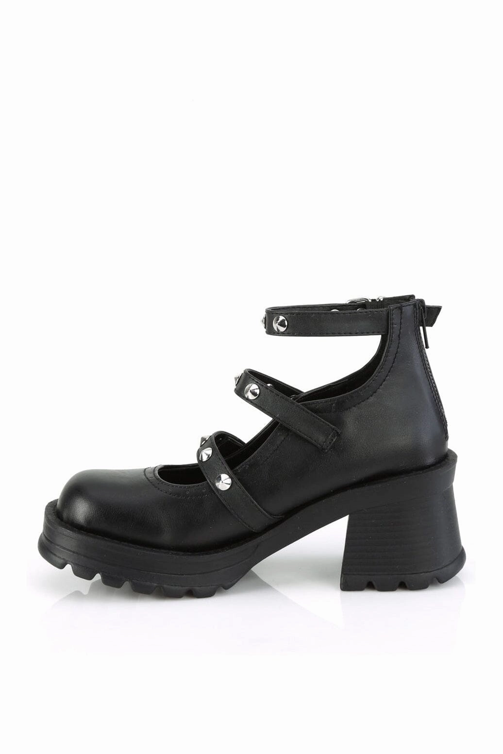 BRATTY-30 Black Vegan Leather Ankle Shoe