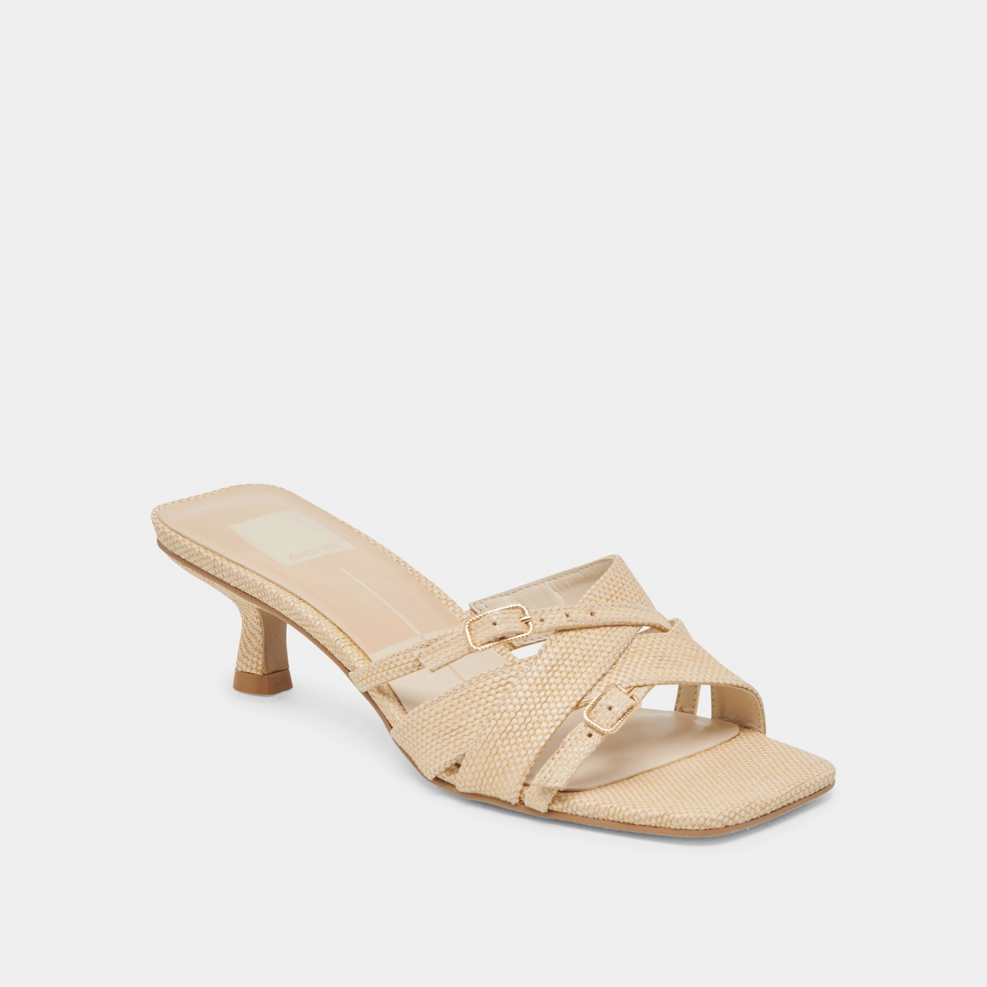 BRYANT HEELS NATURAL WOVEN RAFFIA