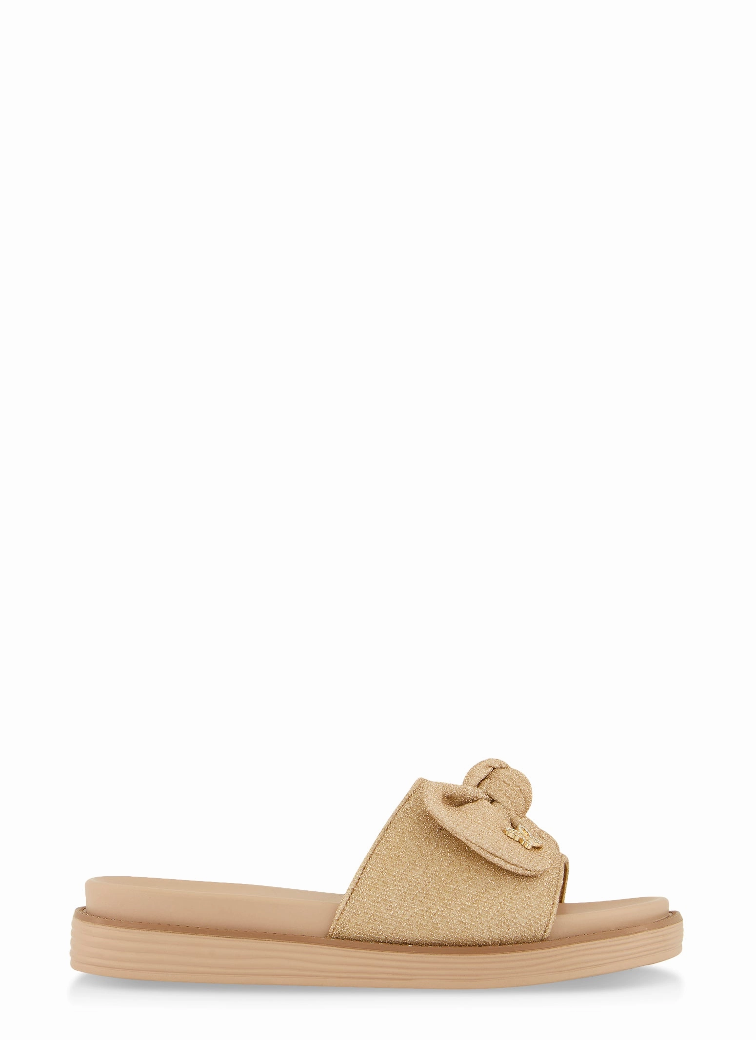Butterfly Bow Rhinestone Band Slide Sandals