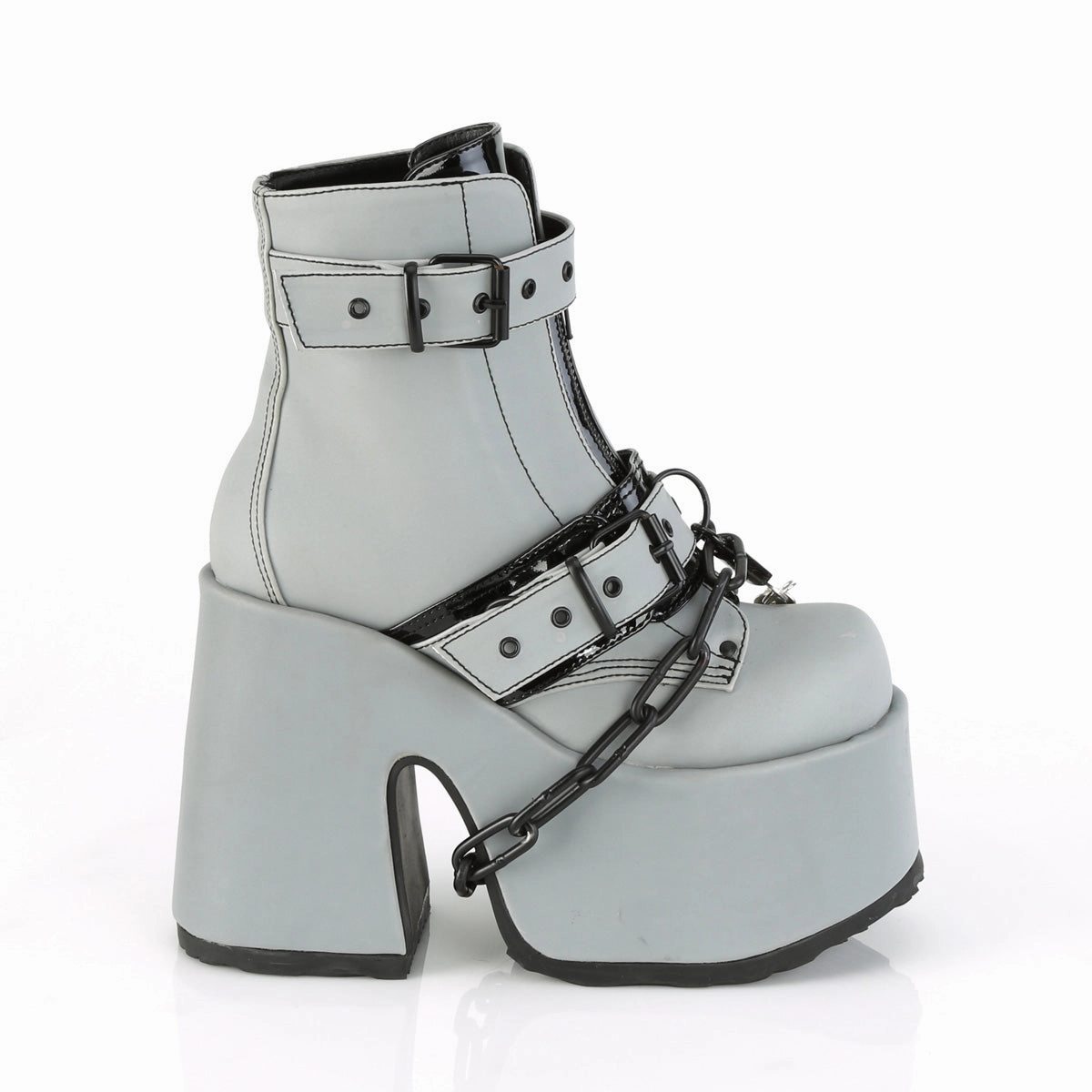 CAMEL-205  Grey Reflective Vegan Leather