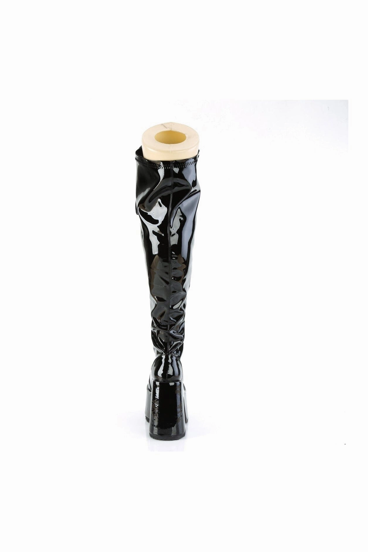 CAMEL-300WC Black Patent Thigh Boot