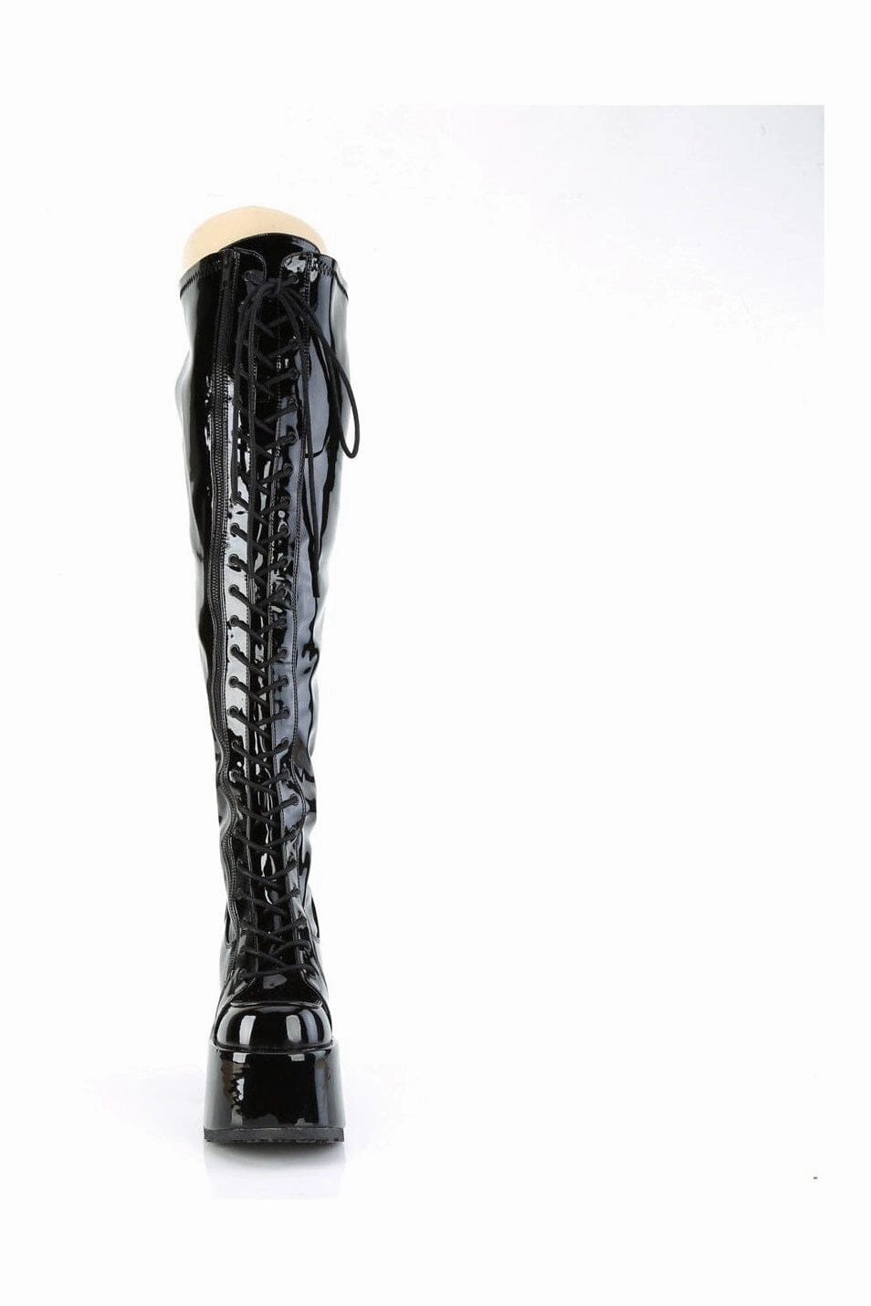 CAMEL-300WC Black Patent Thigh Boot