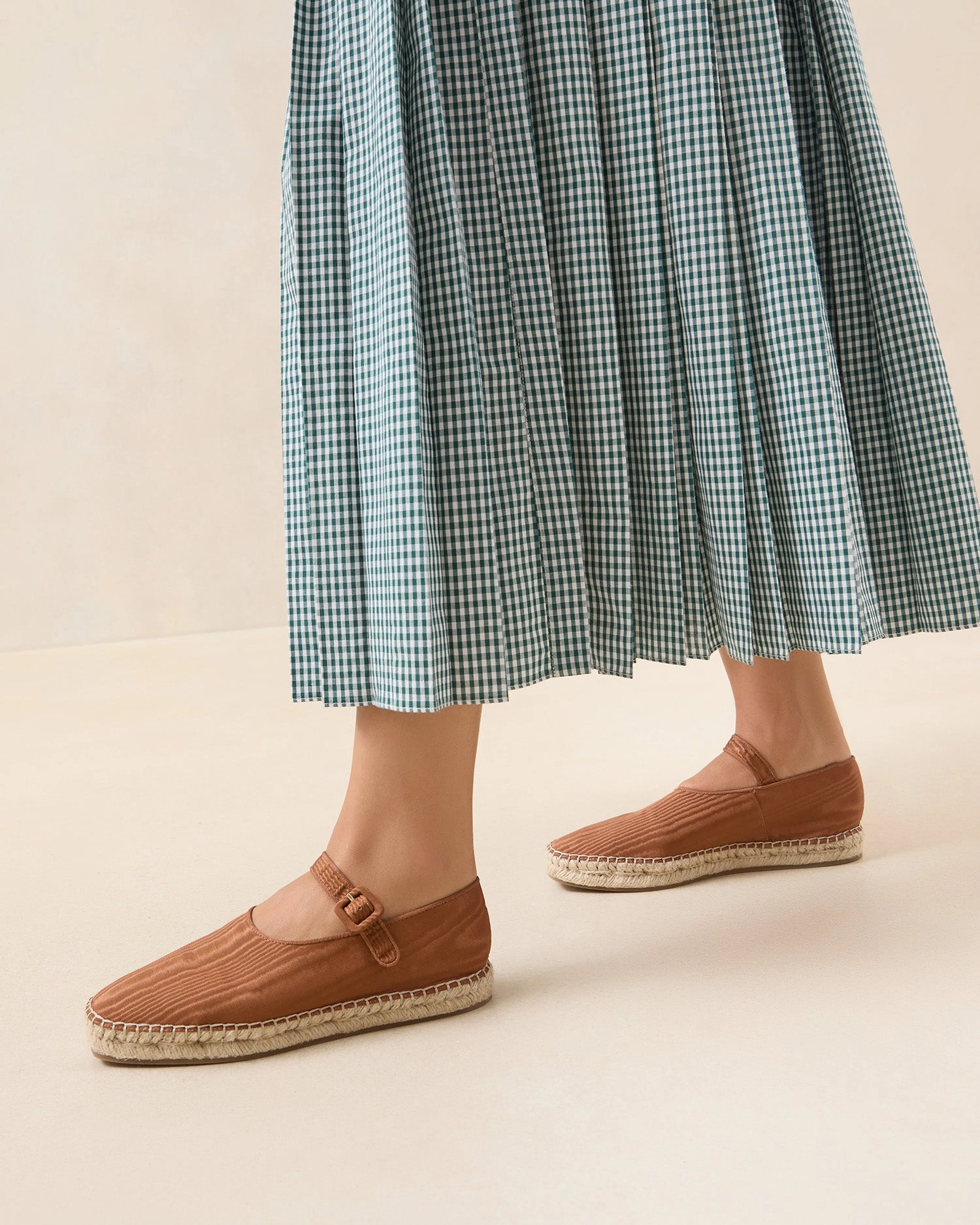 Clover Nutmeg Moiré Espadrille